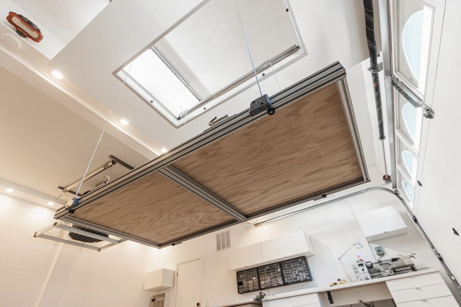 Attic Lift 20.75" X 44" & 28.75" X 56" 400LBS Automatic Lift With Easy-Use Remote Control For Storage Organization
