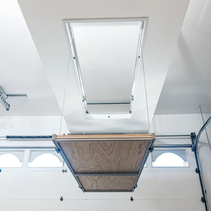 Attic Lift 20.75" X 44" & 28.75" X 56" 400LBS Automatic Lift With Easy-Use Remote Control For Storage Organization
