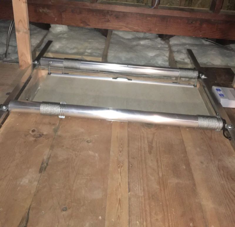 Attic Lift 20.75" X 44" & 28.75" X 56" 400LBS Automatic Lift With Easy-Use Remote Control For Storage Organization
